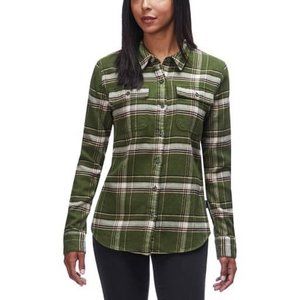 Patagonia EUC Organic Cotton Fjord Plaid Flannel Shirt Green Size M